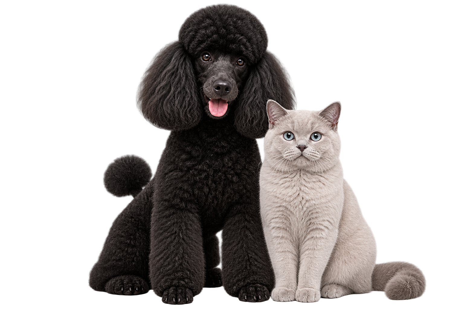 Cão e gato representando os serviços da PetSea
